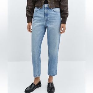 Mango Mom High-waist Jeans light blue
